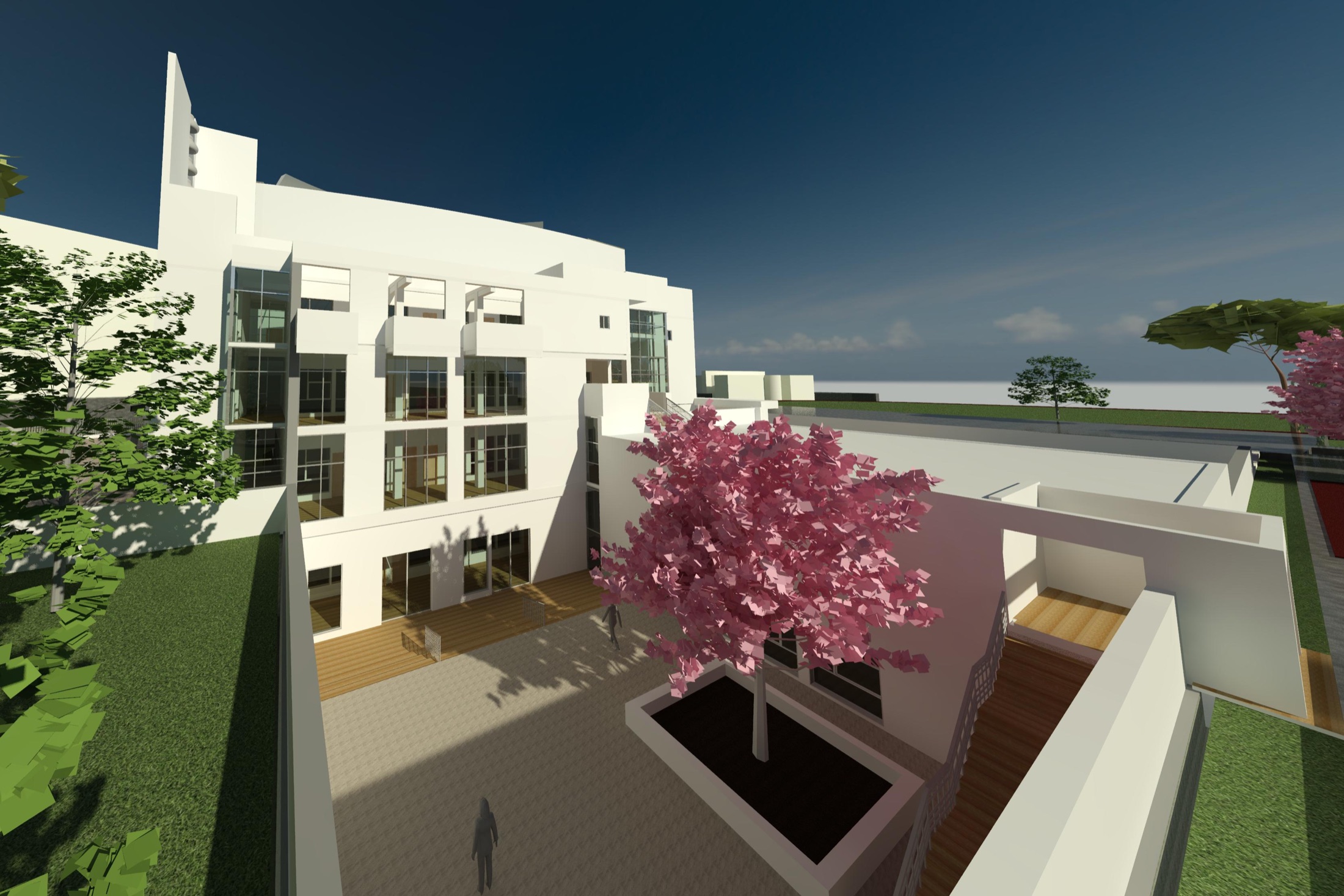 Church BIM model lateral facade