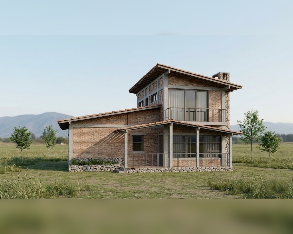 Casa Herrera Puentes rural house concept render
