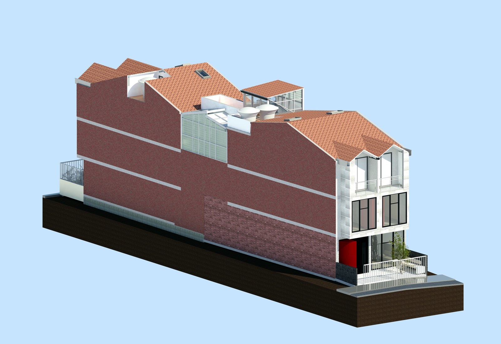 Étude axonométrique de façade de la Casa de la Misericordia