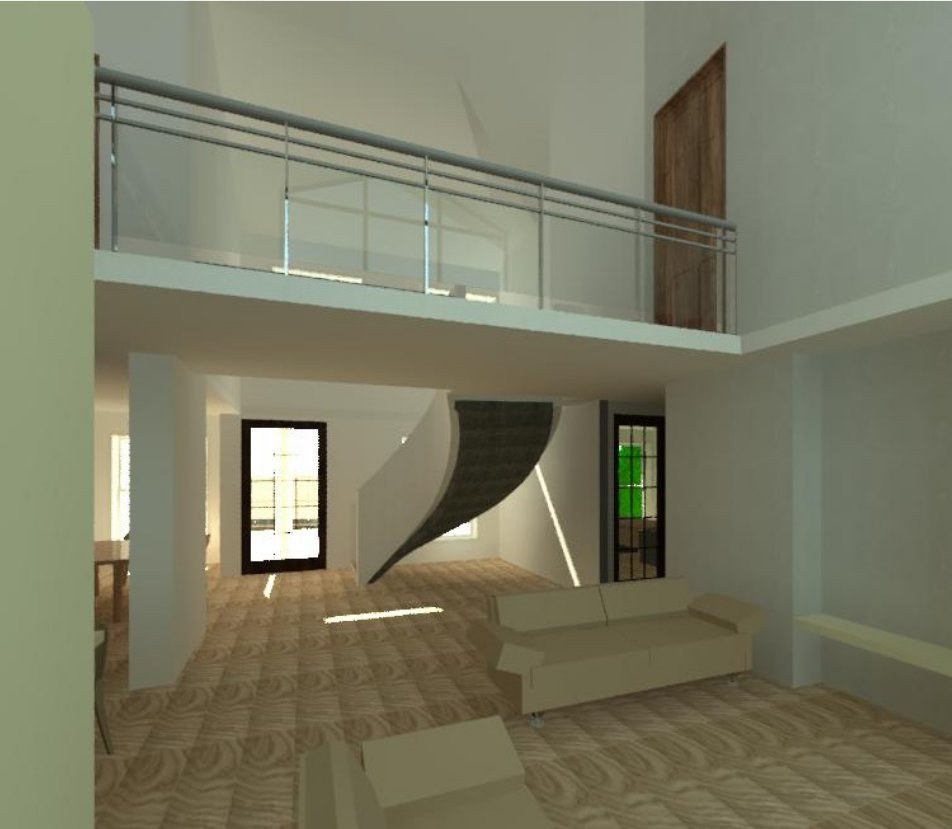 Rendu du s&eacute;jour double hauteur